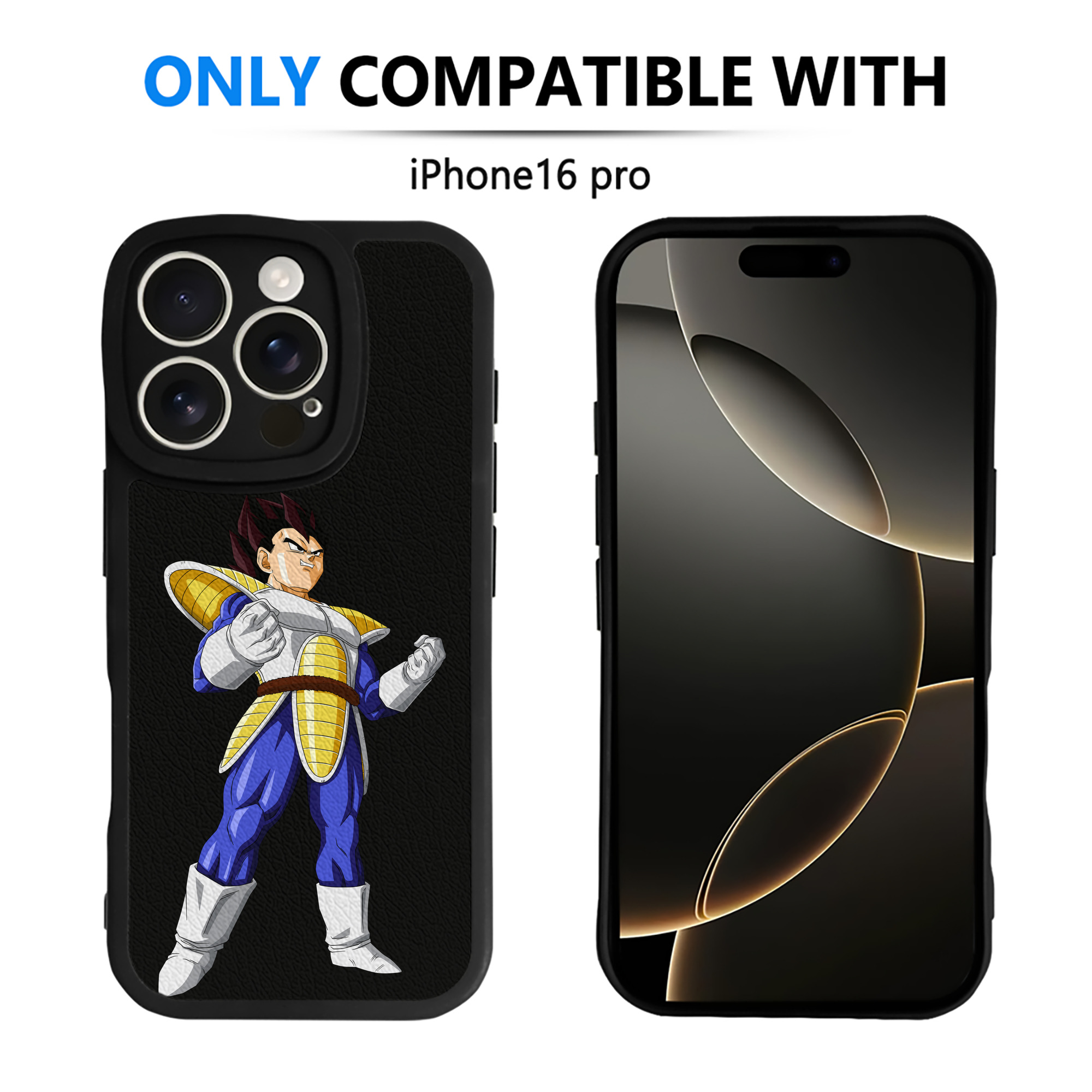（画像用） ドラゴンボール ベジータ四世（Bejīta Yonsei）DRAGON BALL Vegeta IV 【iPhone 16シリーズ対応】シリコンスマホケース（レザー調） 材質：シリコン